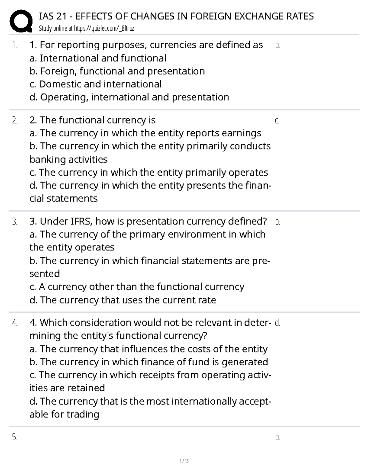 IAS 21: Effects of Changes in Foreign Exchange Rates - Study Guide ...