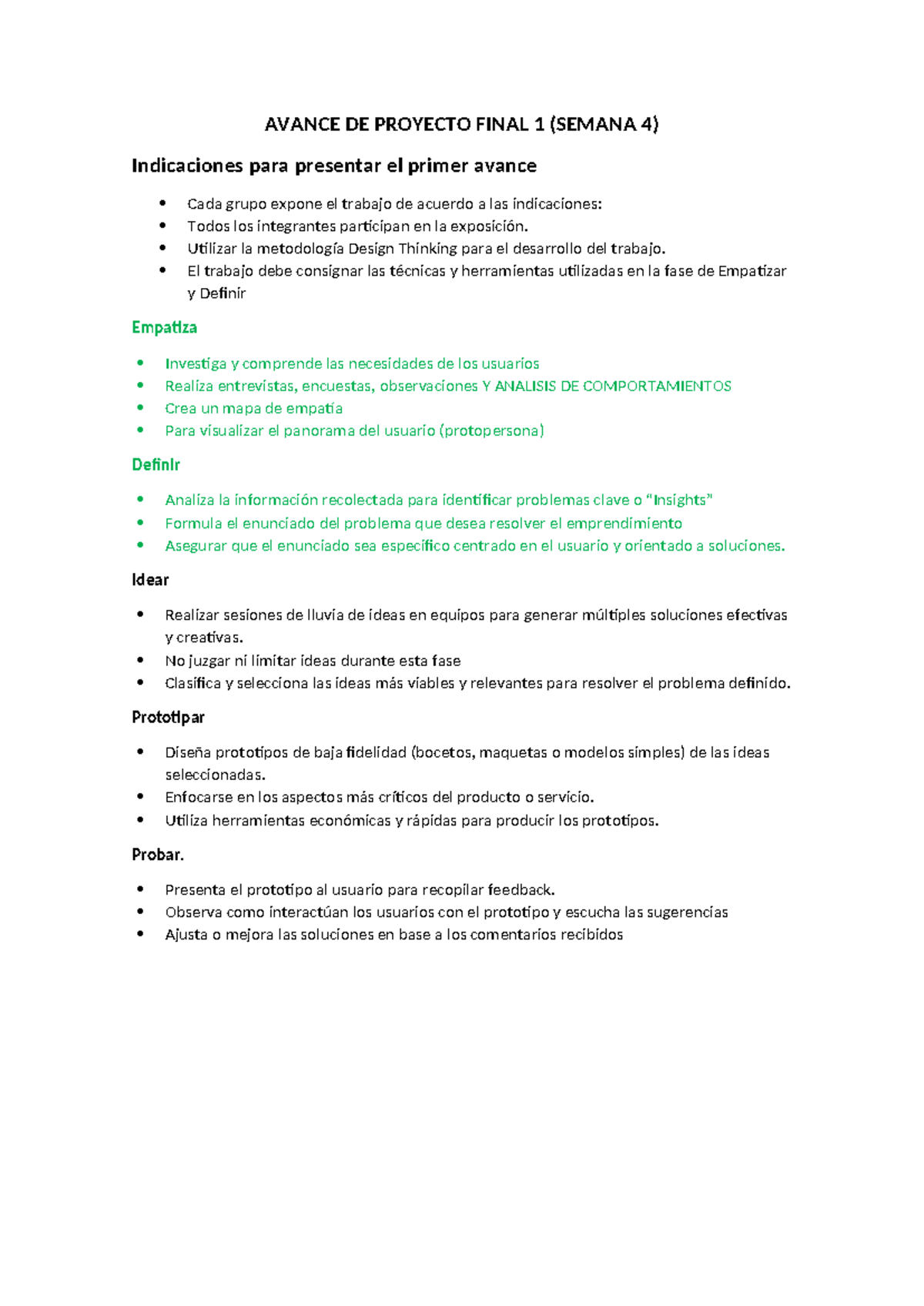 Avance de Proyecto Final 1 (Semana 4): Metodología Design Thinking ...
