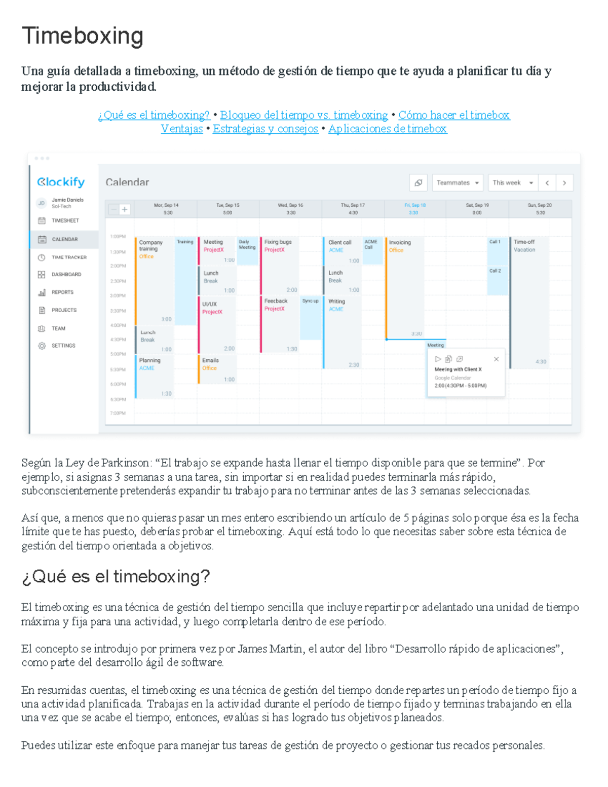 Timeboxing - Productividad - Timeboxing Una guía detallada a timeboxing ...