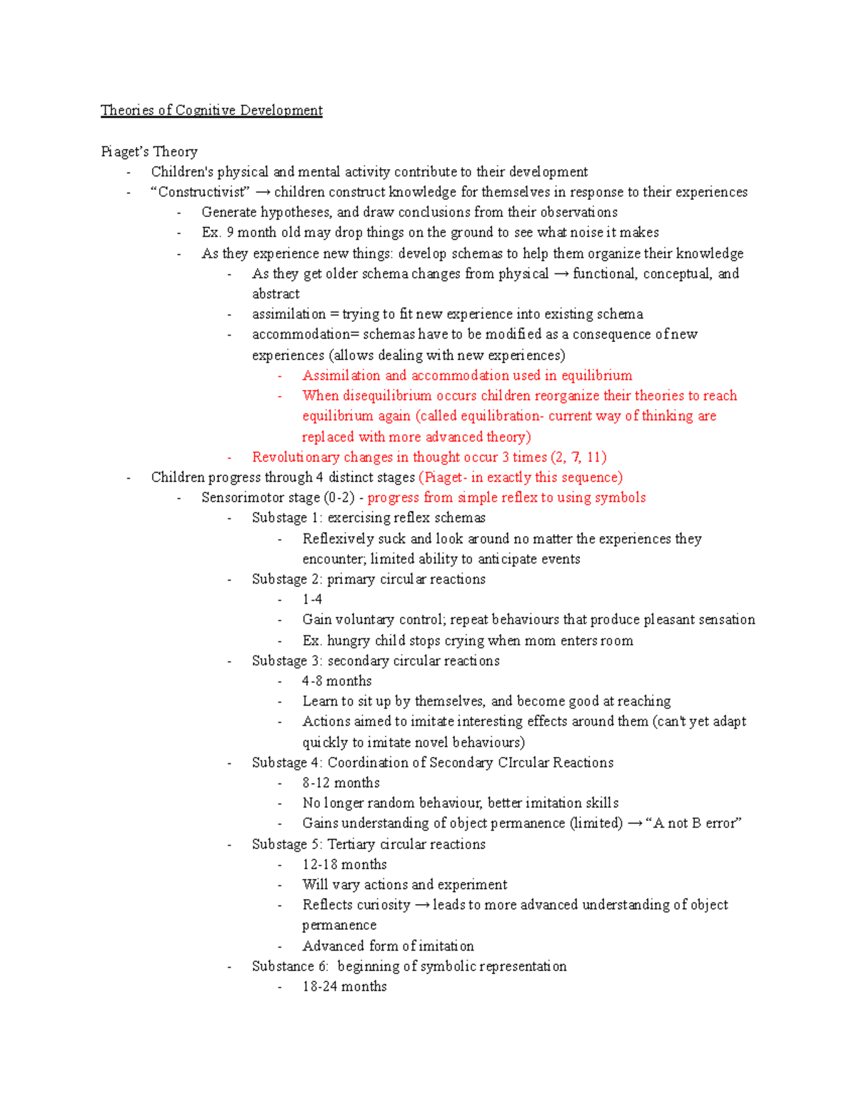 Chapter 6 - Lecture + textbook notes - Theories of Cognitive ...