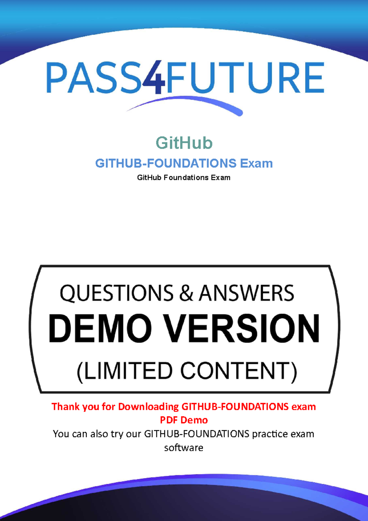 GitHub Foundations Exam Q&A - Demo Version PDF - Studocu