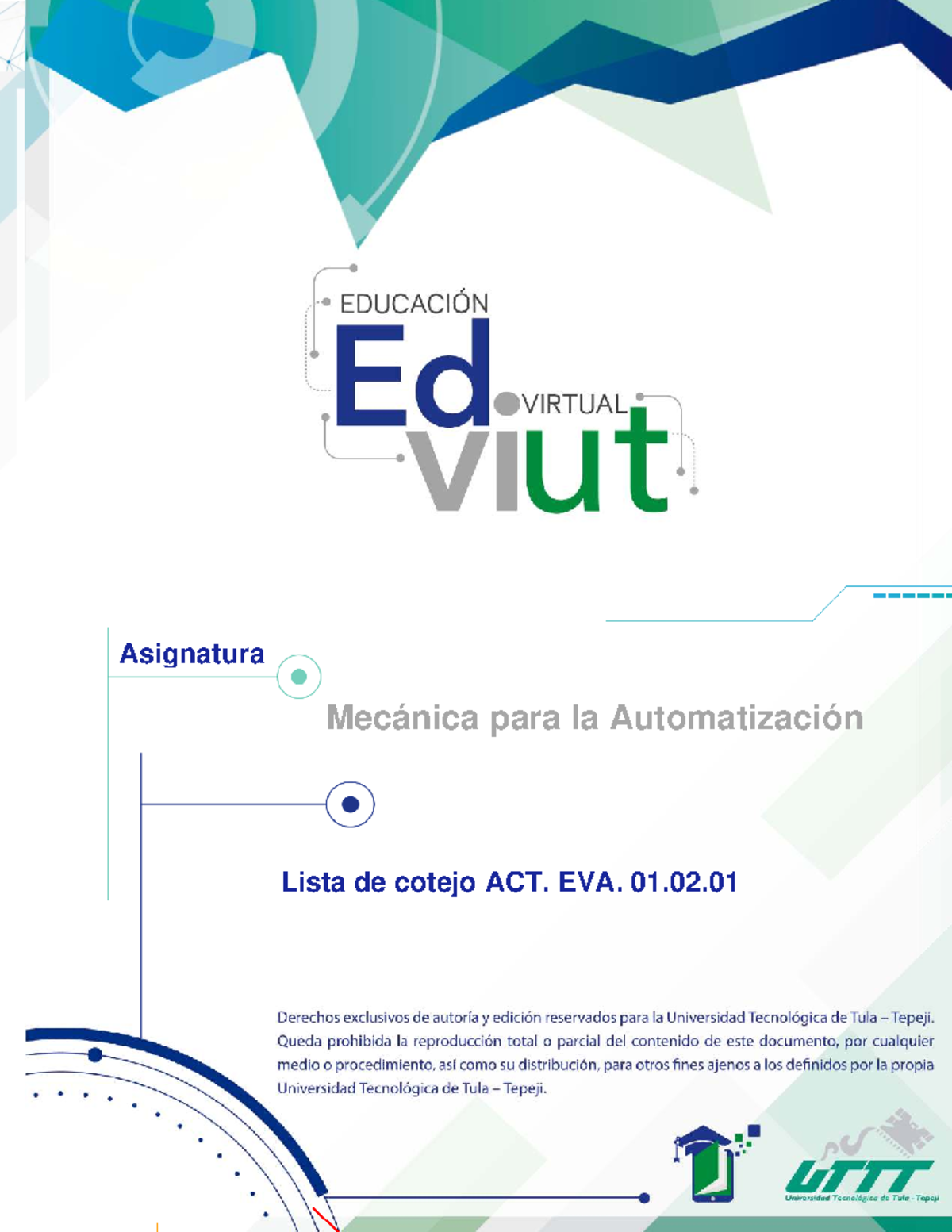 Lista de Cotejo para Evaluación de Reporte - Mecánica Automatización ...
