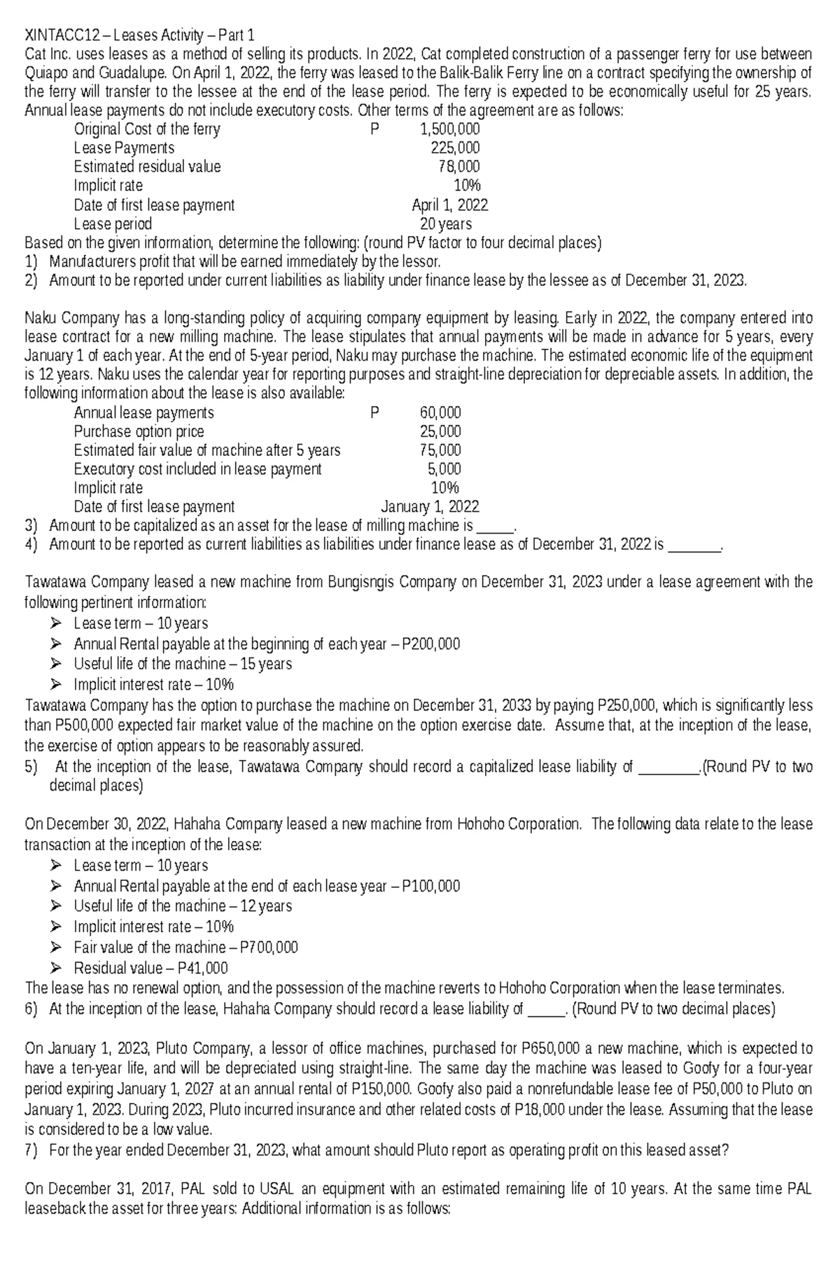 PPE - PPE Notes - PPE 1. An item of property, plant and equipment shall ...