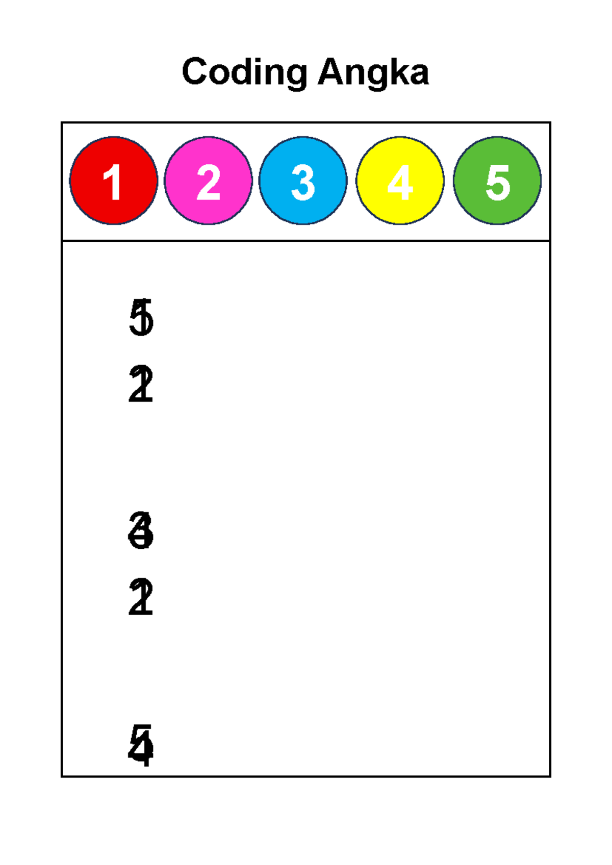 Coding angka - Essays - SDN 1 kumai hilir - Coding Angka 1 1 5 1 2 4 3 ...
