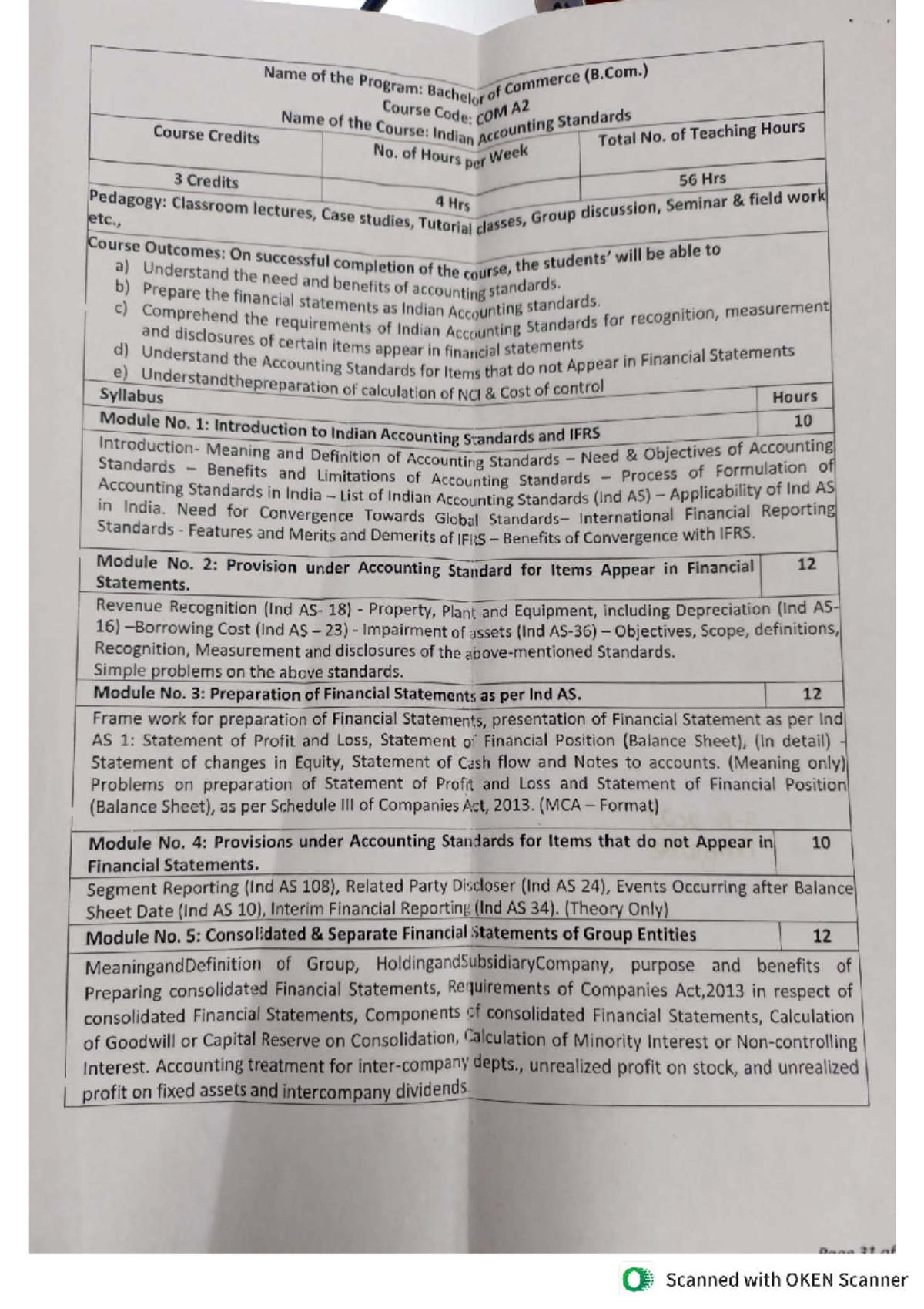 IAS Syllabus Overview and Key Topics for Study - Course COM A2 - Studocu