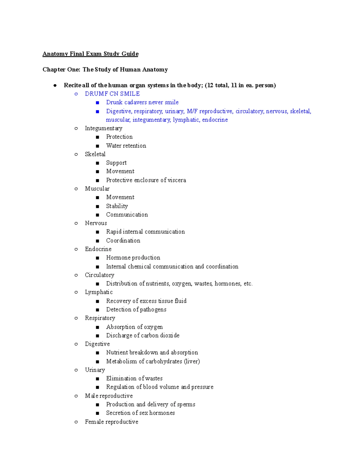 Comprehensive Guide to Muscle Anatomy & Physiology (ANAT101) - Studocu