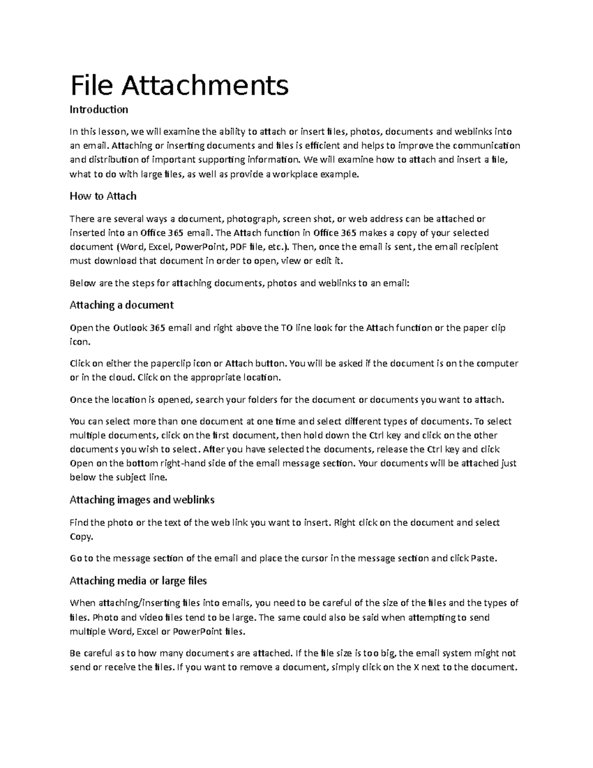 File Attachments - File Attachments Introduction In this lesson, we ...