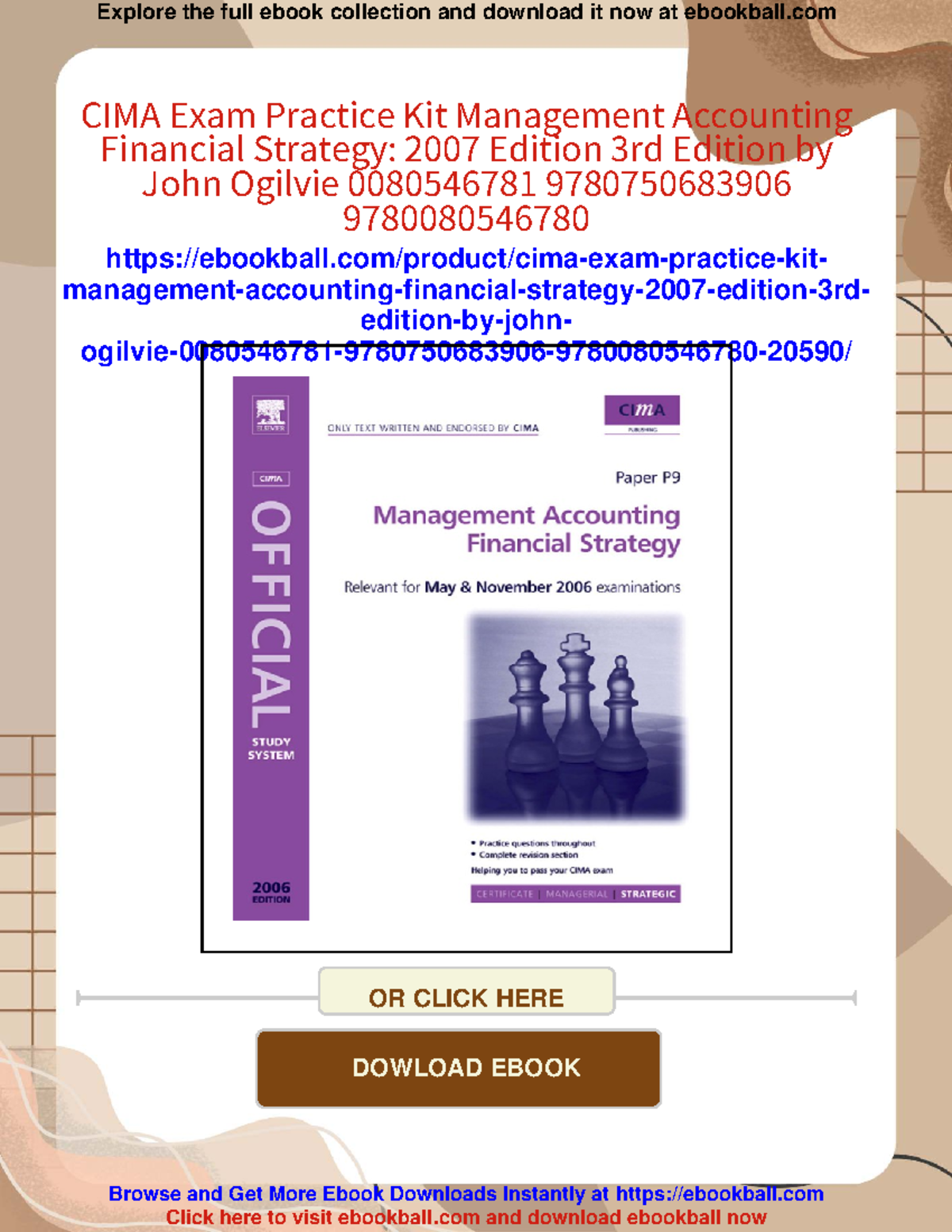 CIMA P9 Management Accounting Financial Strategy Study System - Studocu