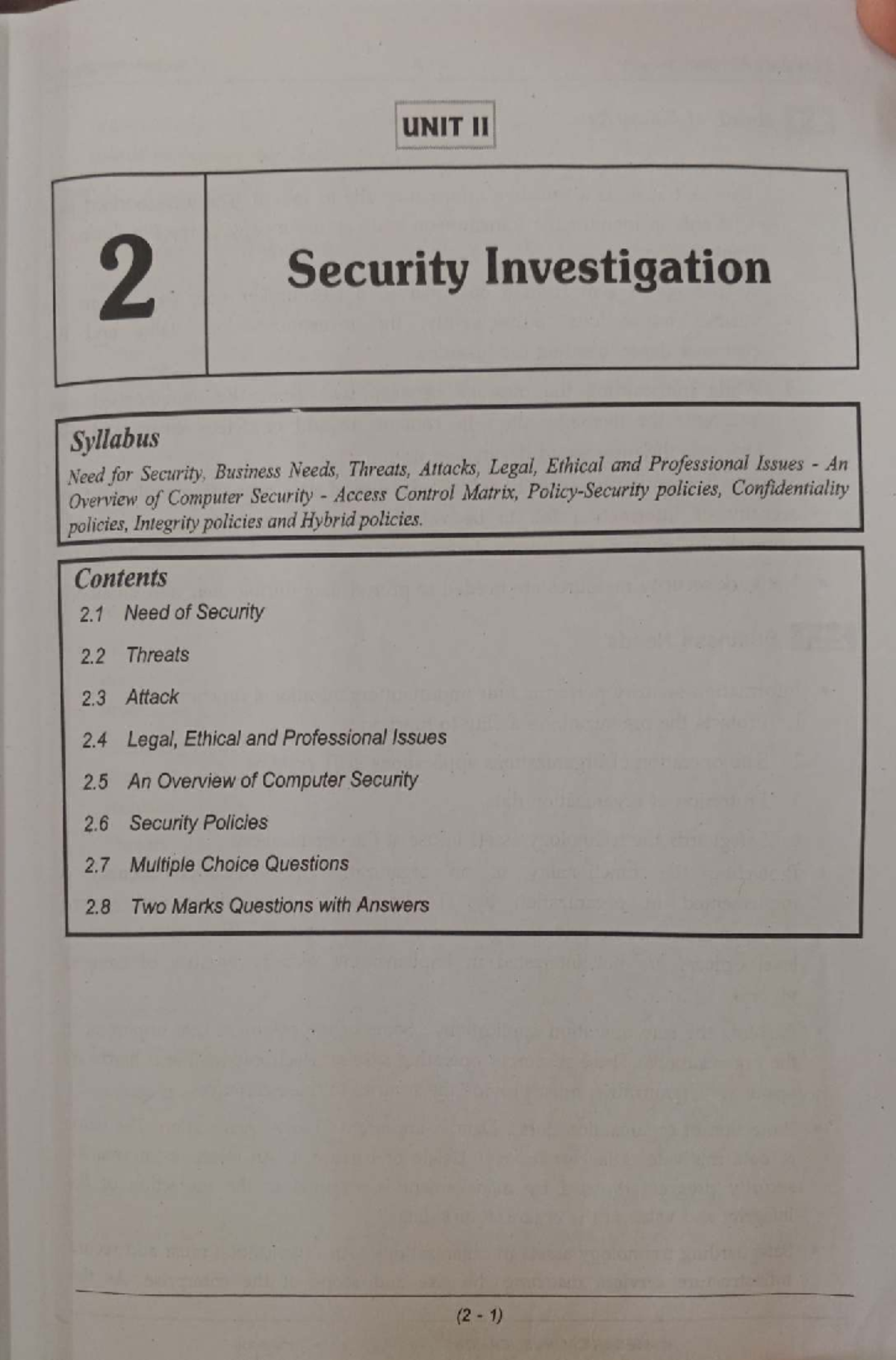 DIS IT Security Investigation: Syllabus & Key Concepts Overview - Studocu