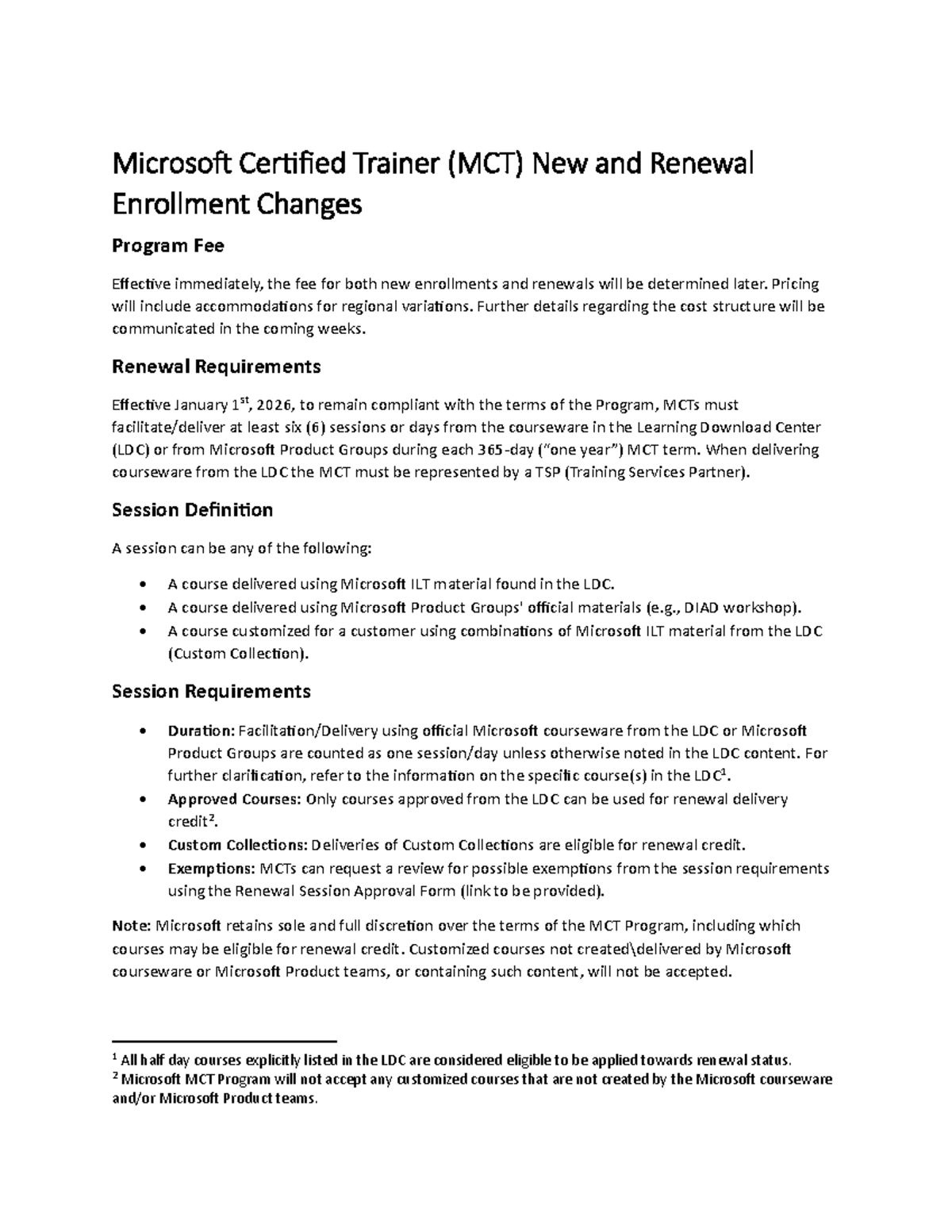 MCT Renewal Requirements and Fee Changes Effective 2026 - Studocu