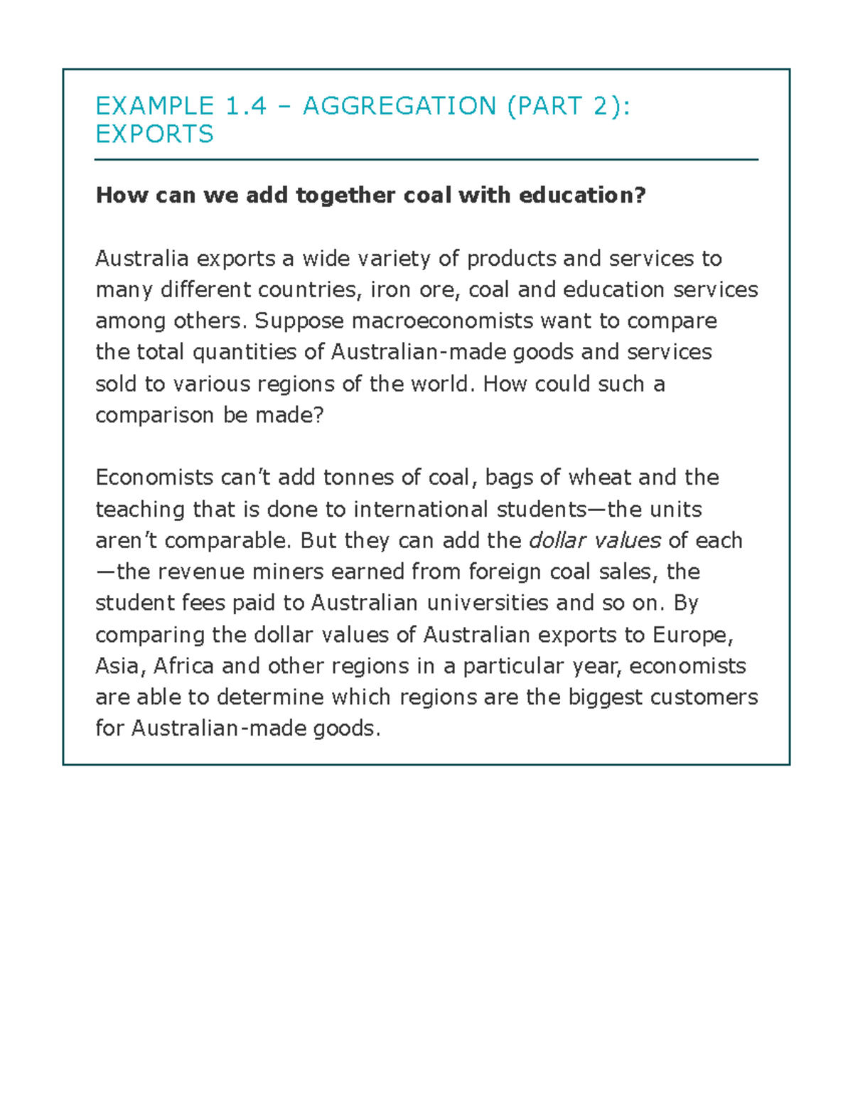 AGGREGATION (PART 2): EXPORTS & COMPARATIVE ANALYSIS - Studocu