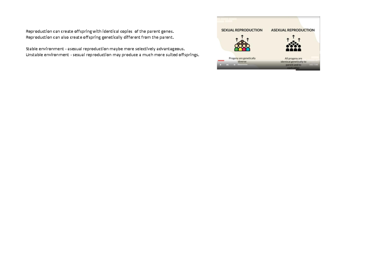 Chapter 9 - Botany Lec - Reproduction can create offspring with ...
