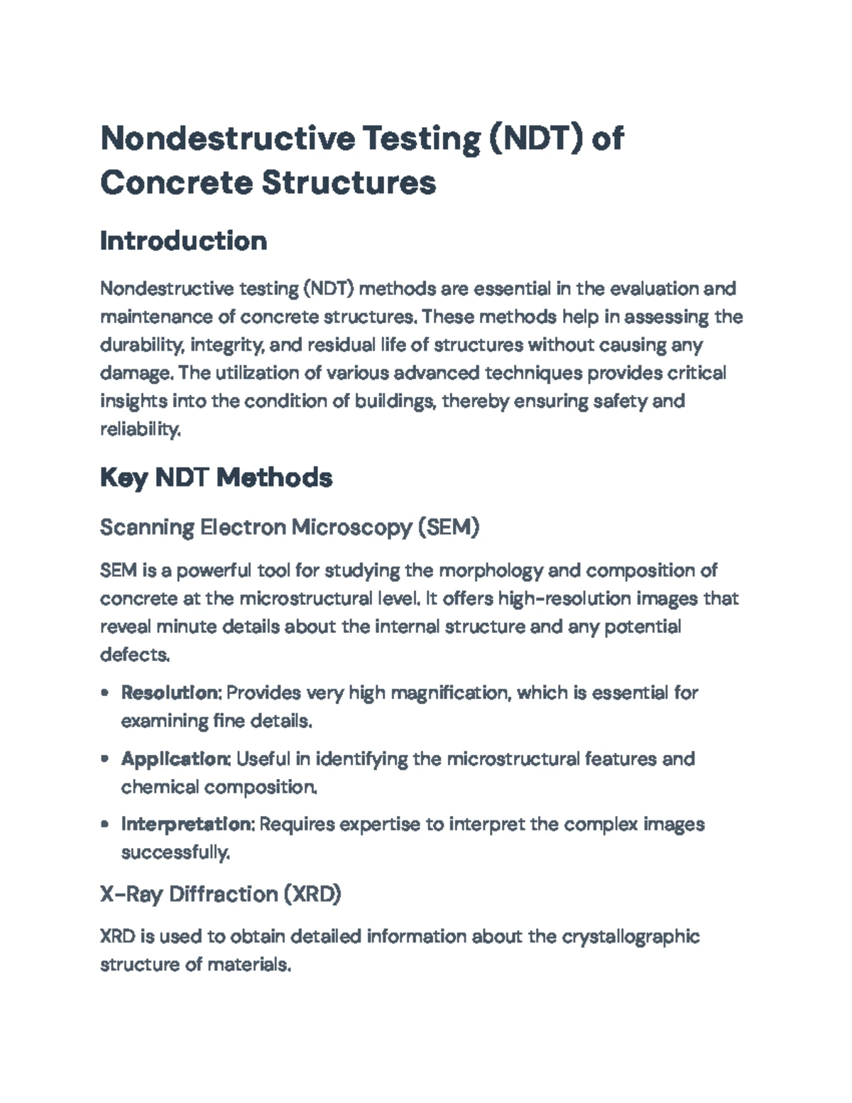 NDT Methods for Inspection and Maintenance of Bridges and Dams ...