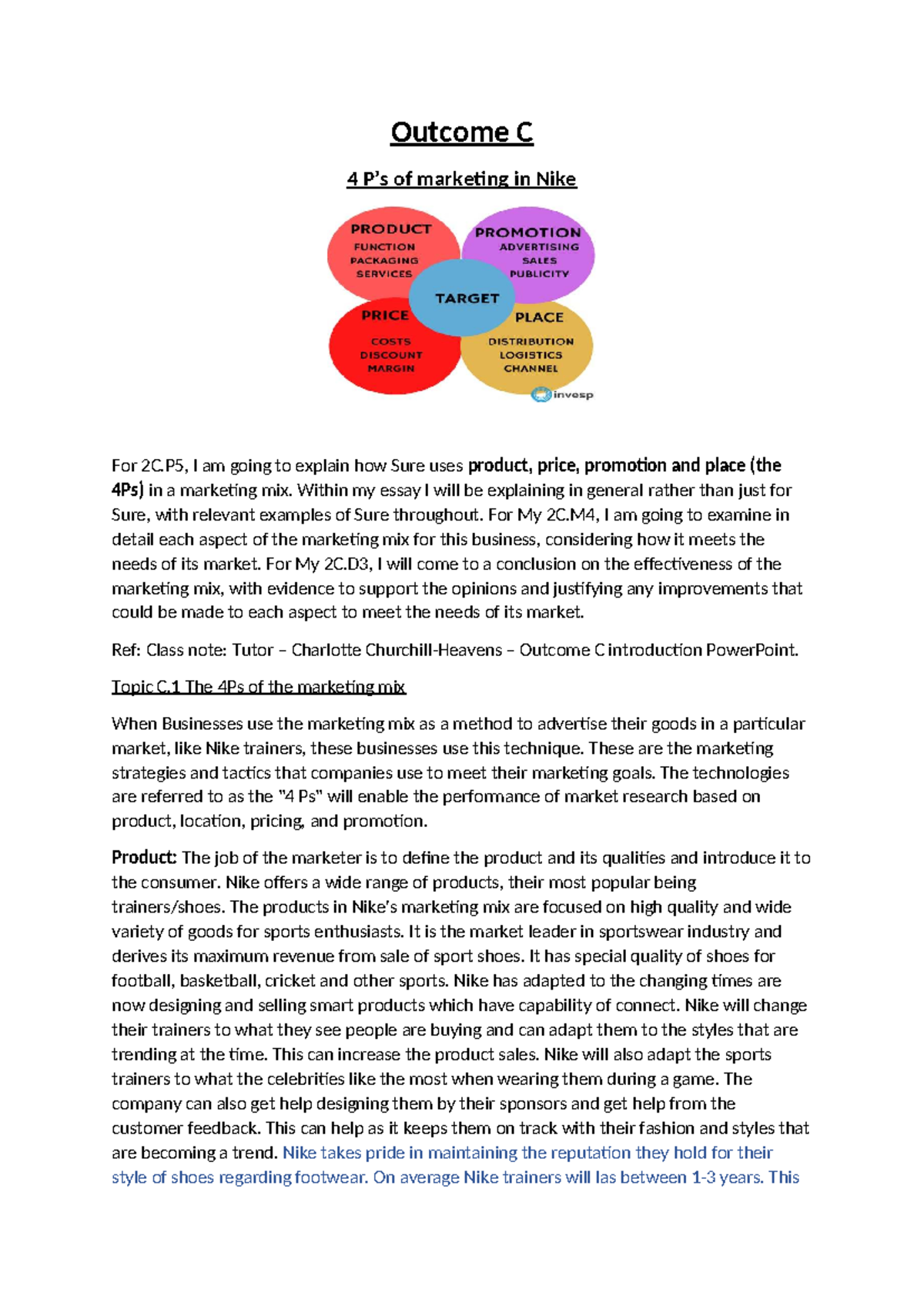 4Ps of Marketing Mix for Nike: Analysis & Insights (2C.P5) - Studocu