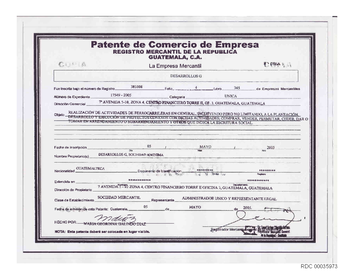 R-332 - forma de dilifencias casos.docx - Patente de