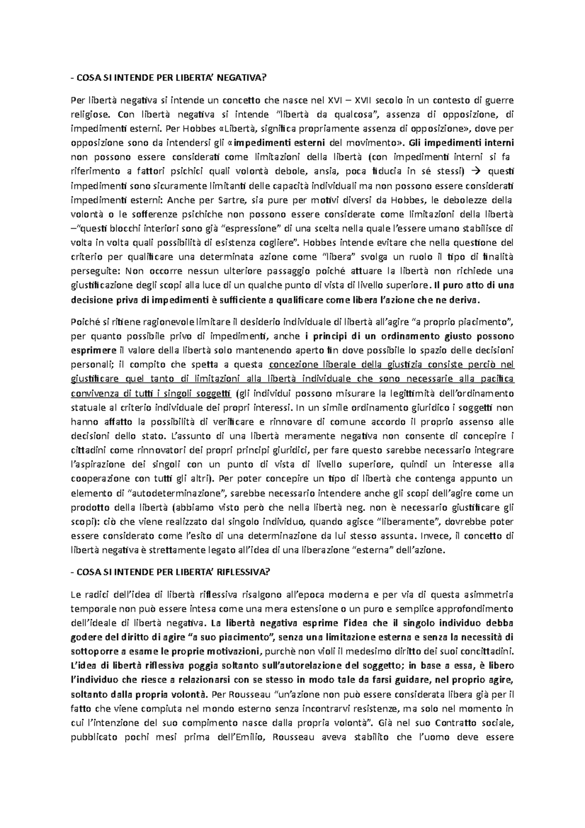Riassunto Teoria dei Diritti Umani: Libertà, Giustizia e Autodeterminazione - Document Preview