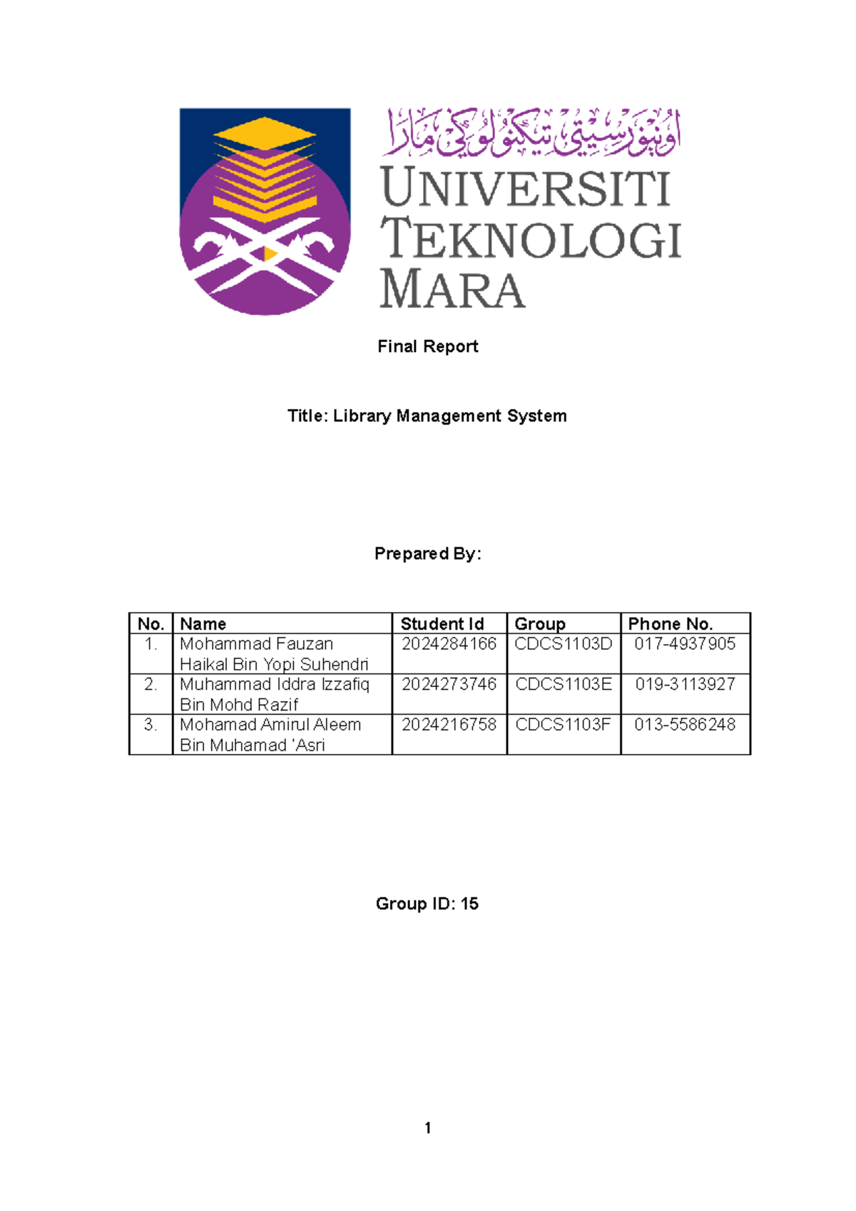 CSC301 Final Report: Library Management System Overview - Studocu