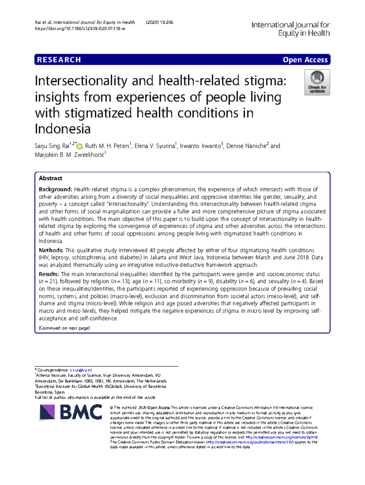 Intersectionality and Stigma: Insights from Stigmatized Health ...