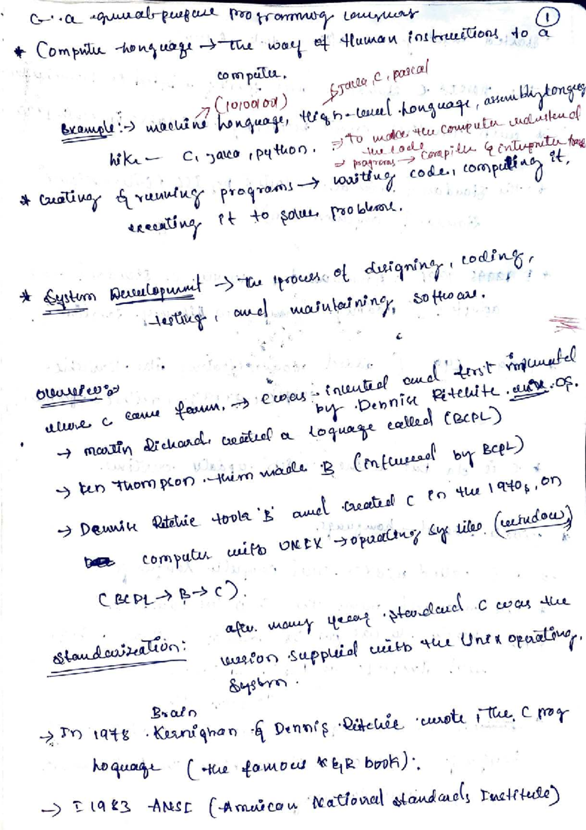 Programming in C: Chapter 1 Overview and Key Concepts - Studocu