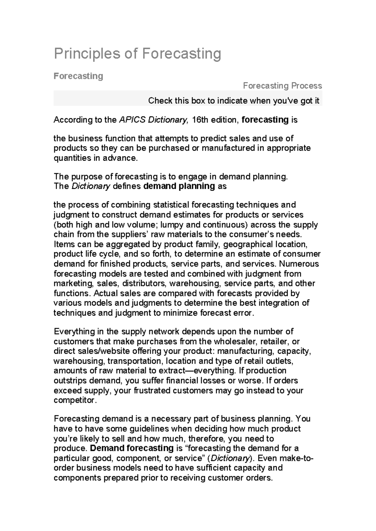 Principles of Forecasting: Key Concepts and Techniques for Demand ...