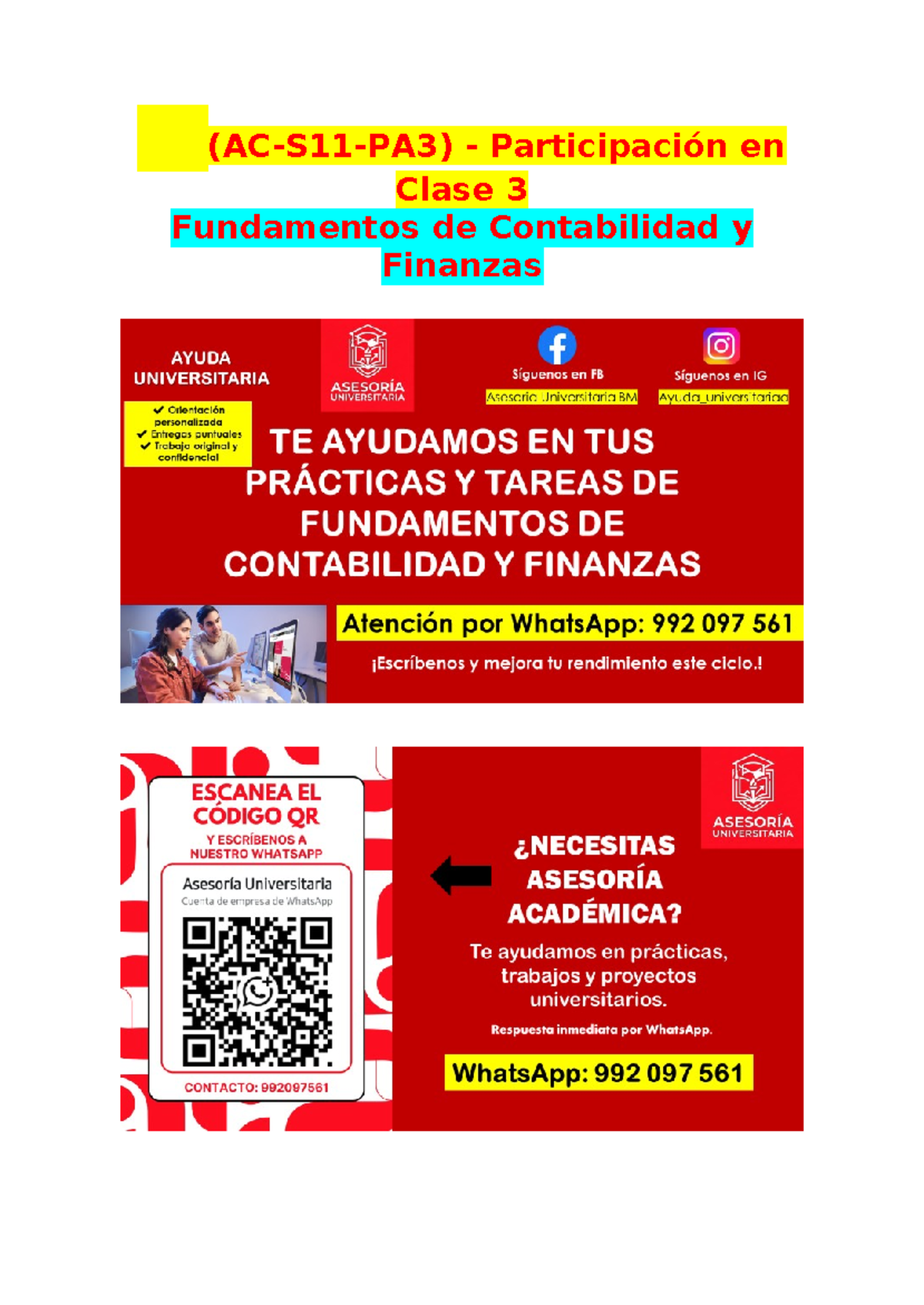 🔴(AC-S11-PA3) - Ejercicios de Partida Doble en Contabilidad y Finanzas ...