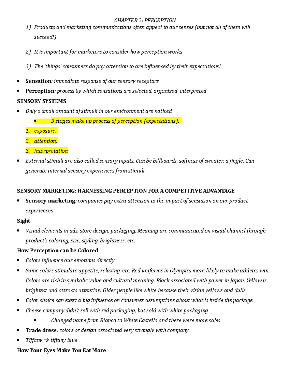 Chapter 2 - Summary Consumer Behavior: Buying Having and Being ...