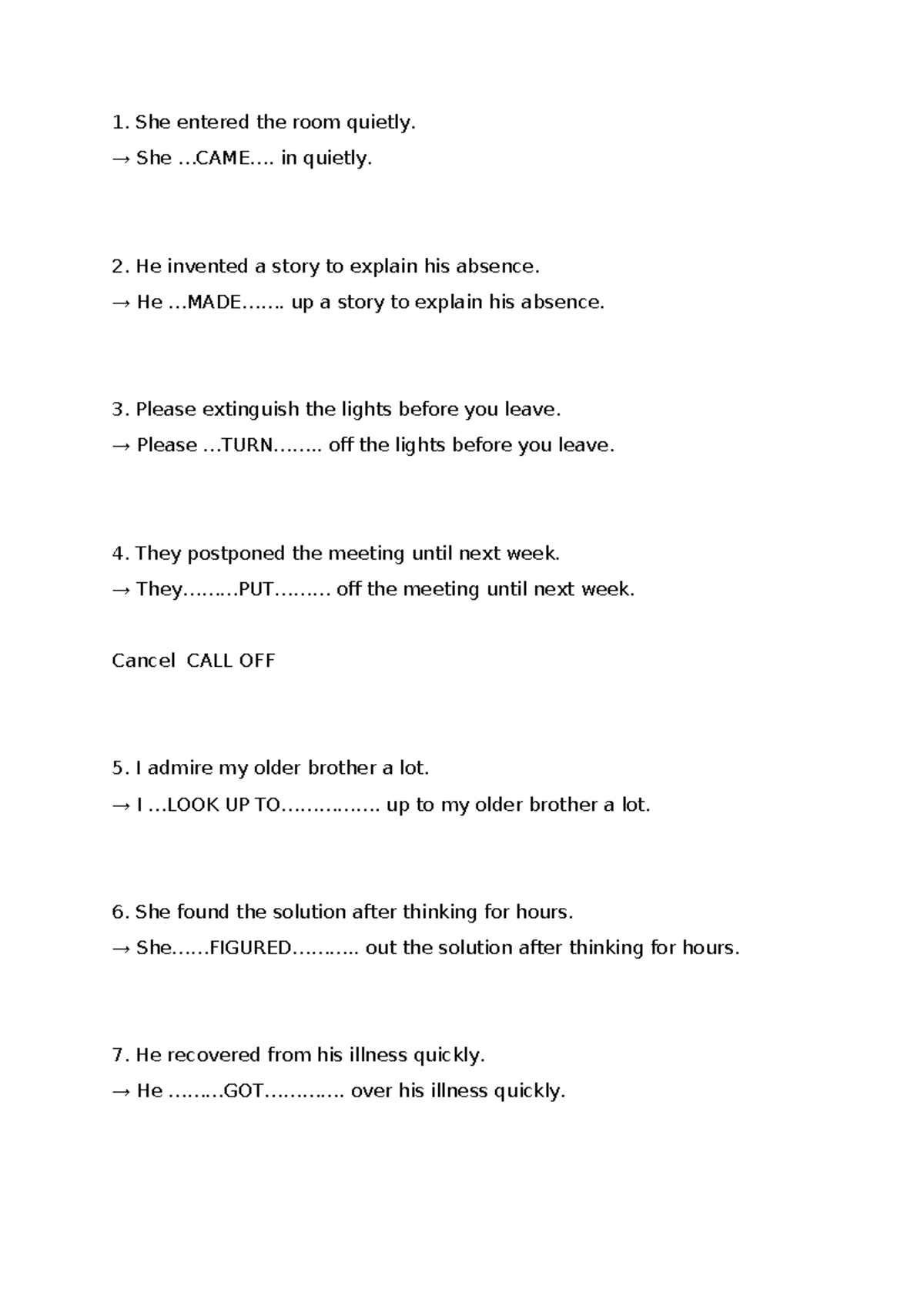 TOEFL Preparation: Vocabulary and Phrasal Verbs Notes - Studocu