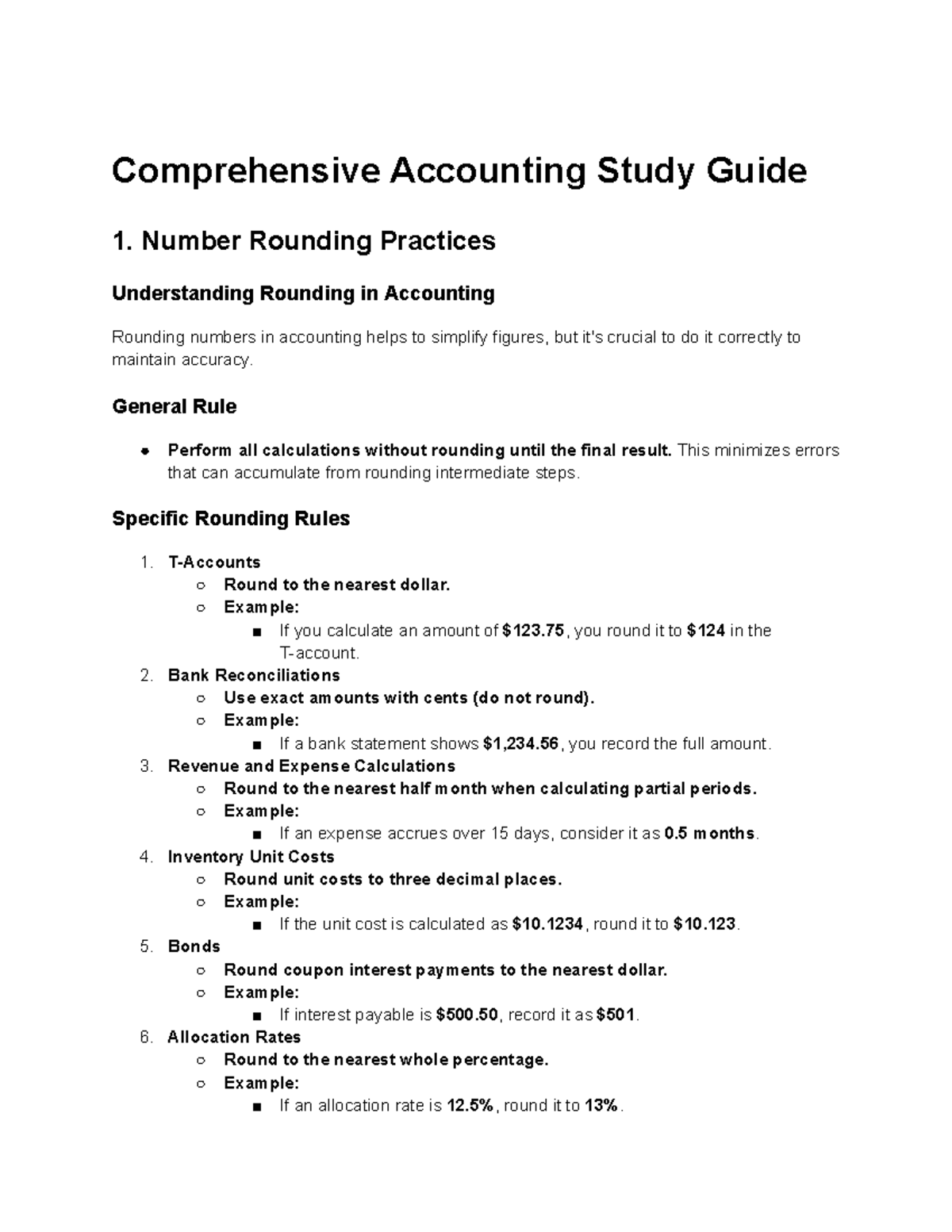 ACC 101 Comprehensive Accounting Midterm Study Guide - Studocu