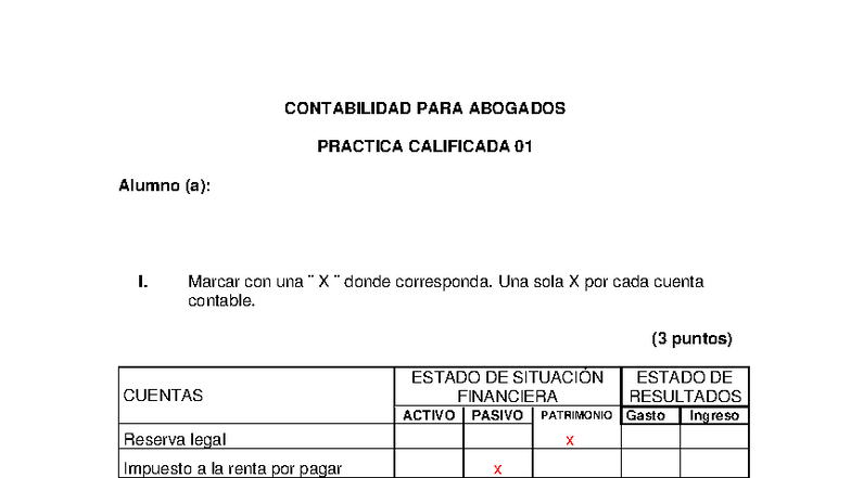 PC1-2025 - PRACTICA CALIFICADA DE CONTABILIDAD PARA ABOGADOS - Studocu