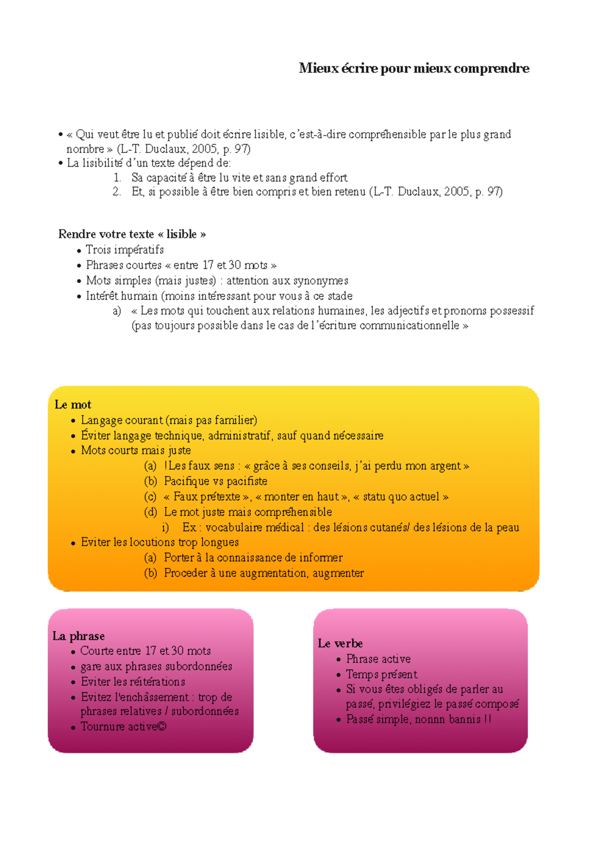 Gestion des sources - Mieux écrire pour mieux comprendre « Qui veut ...