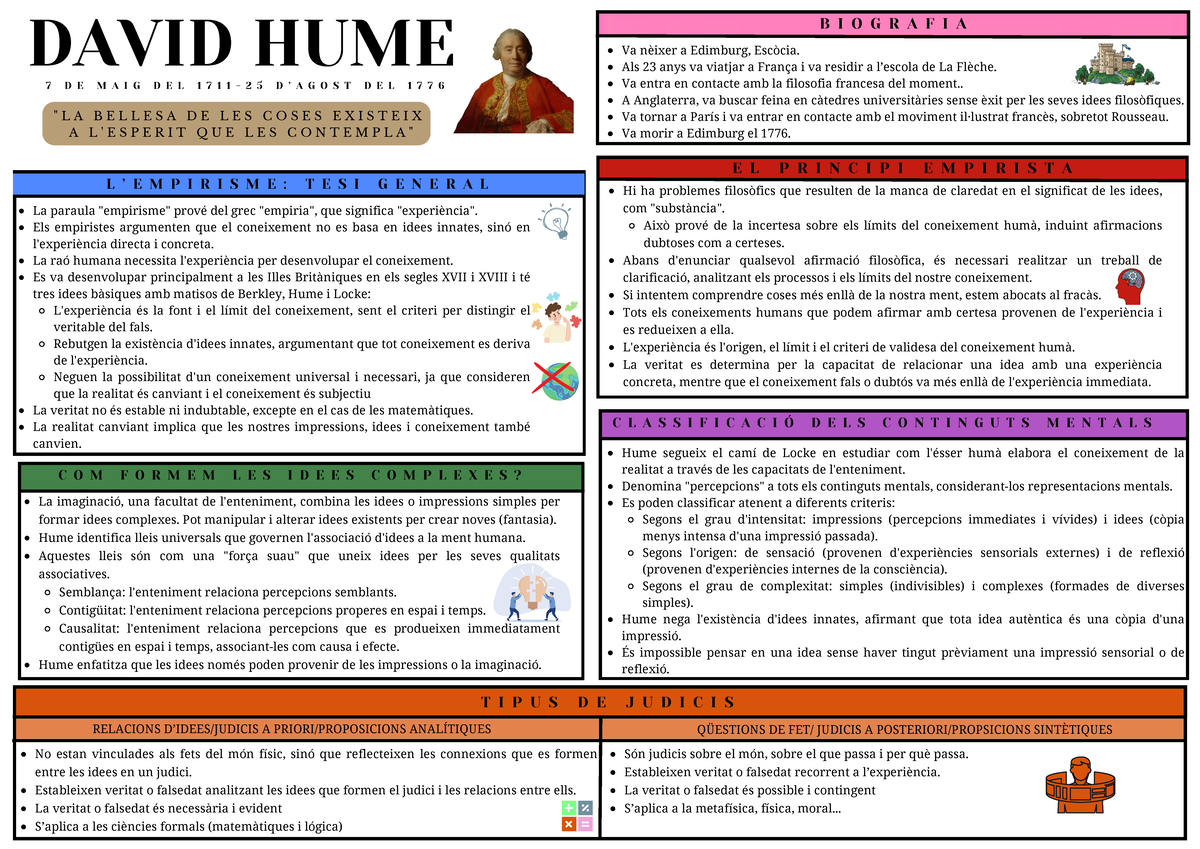 HUME 2 - David Hume - L ’ E M P I R I S M E : T E S I G E N E R A L C L ...
