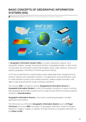 Components OF Geographic Information System (GIS) - COMPONENTS OF ...