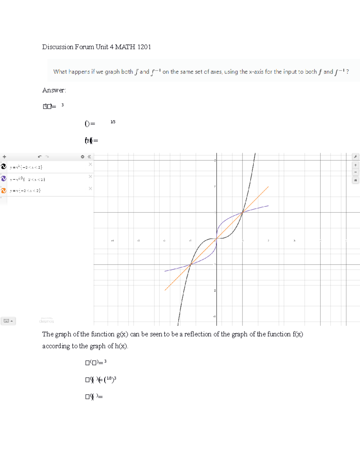 MATH 1201 Discussion Forum Unit 4 MATH 1201 Discussion Forum Unit 4 ...