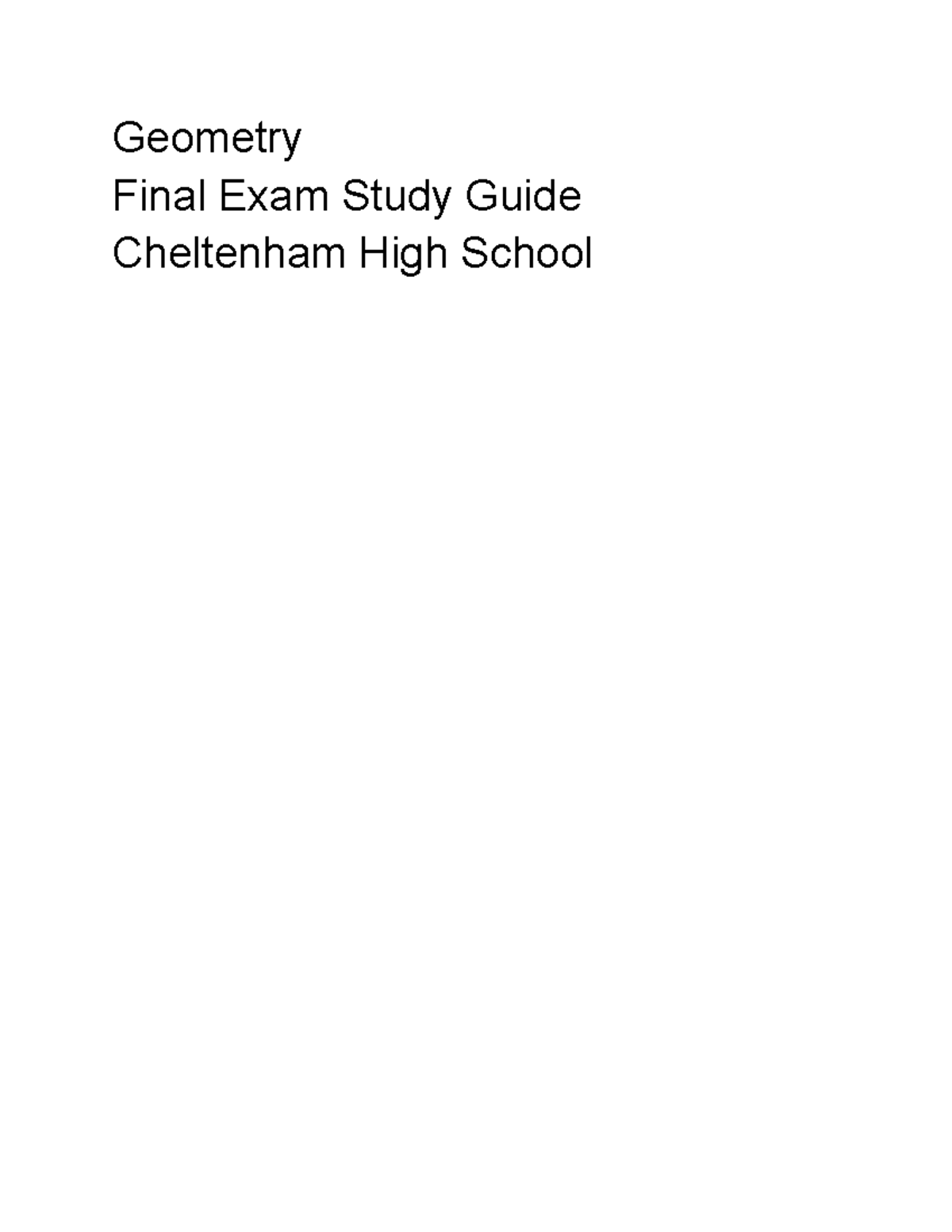 Geometry Unit 4 & 1 Test Study Guides: Classifying & Congruent ...