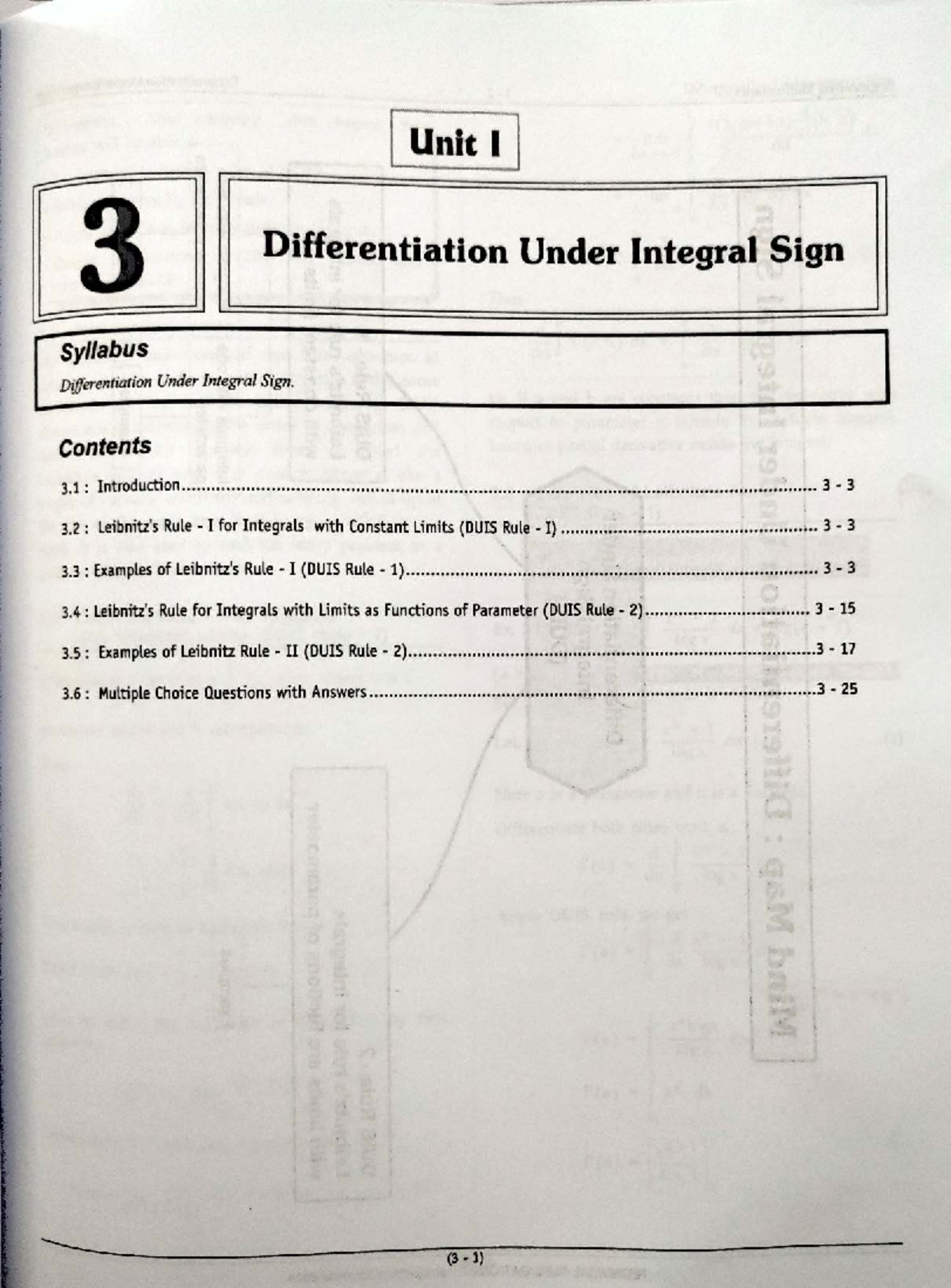 Differentiation Under Integral Sign (DUIS) - Notes for Engineering ...