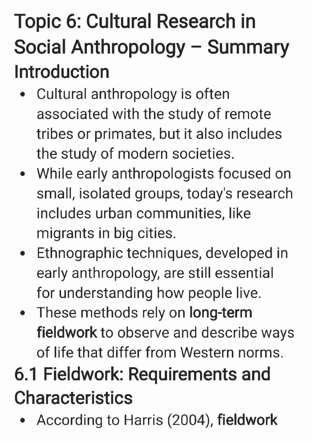 Anthropology 250314: Summary of Cultural Research & Fieldwork Insights ...