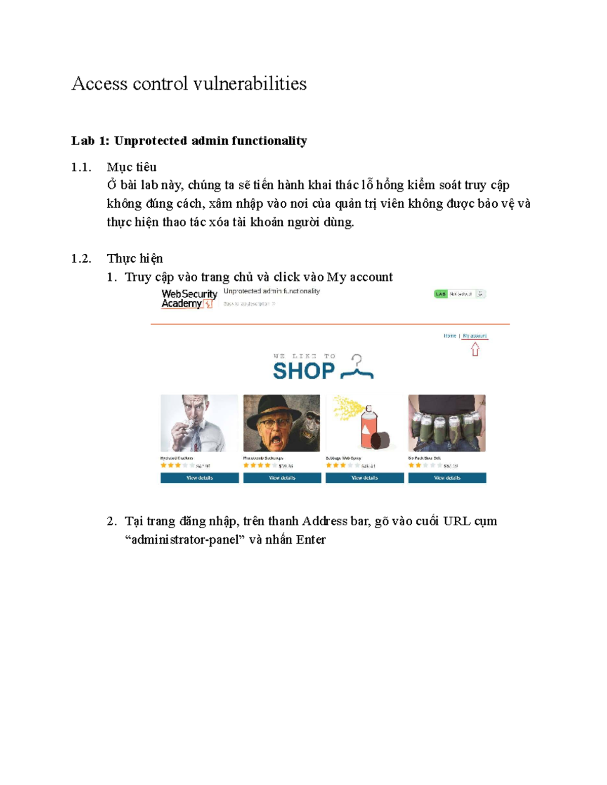 Access Control Vulnerabilities Lab 1 & 13: Exploiting Admin Access ...