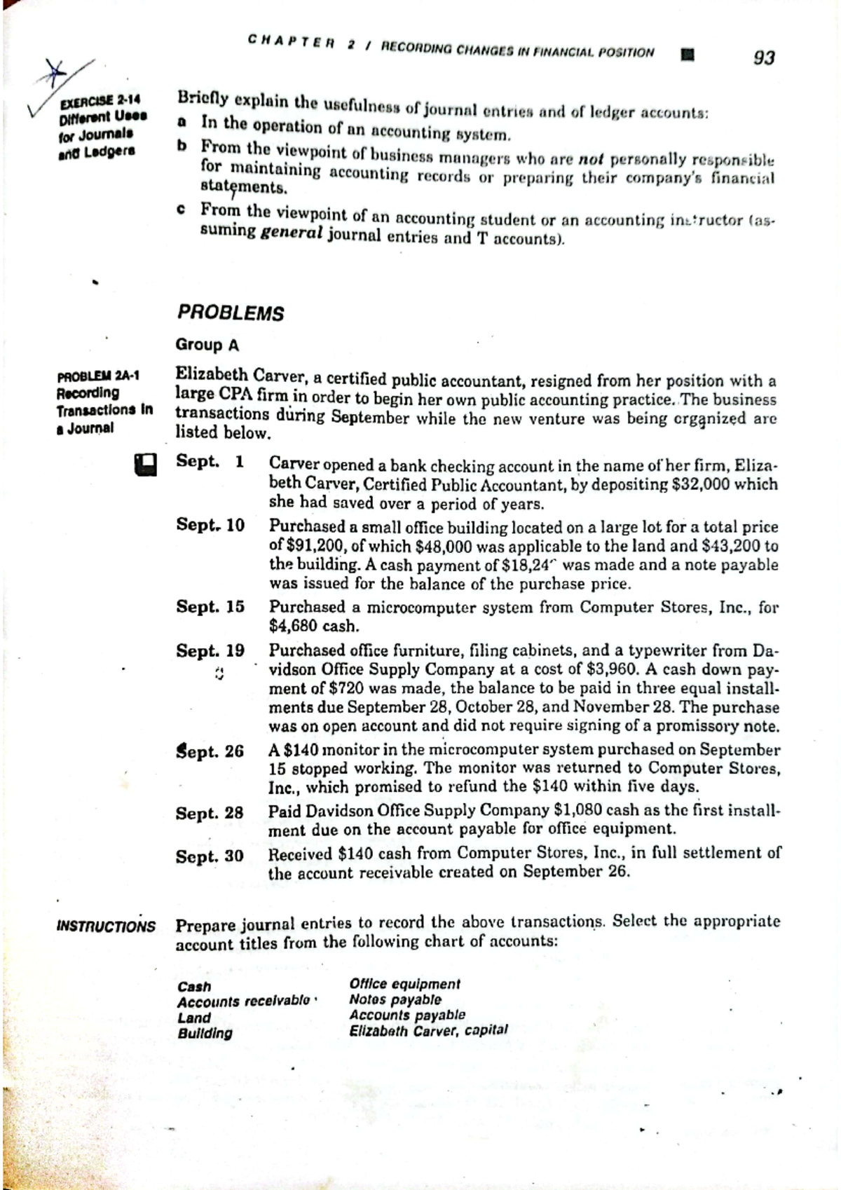 Practice Questions for Accounting Course (ACC 101) - Chapter 2 - Studocu