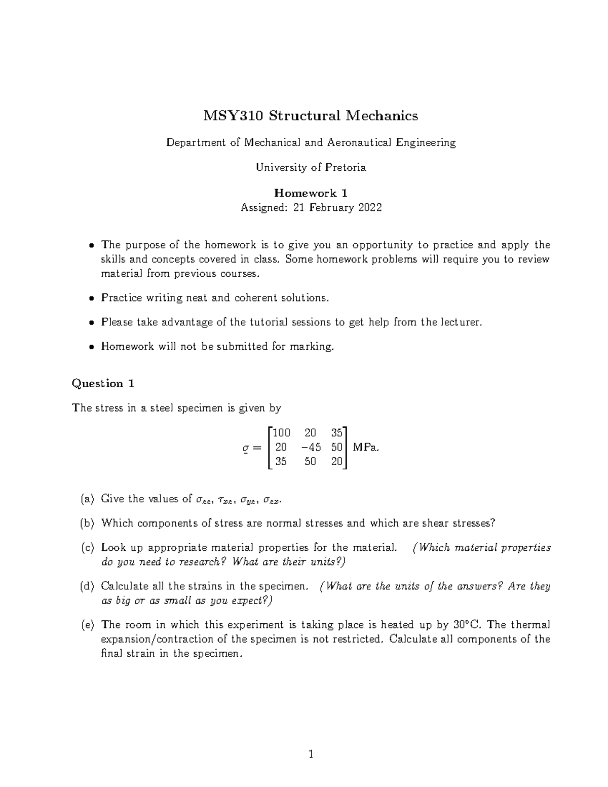 Msy hw01 23 - Homework questions and memo are uploaded - MSY310 ...