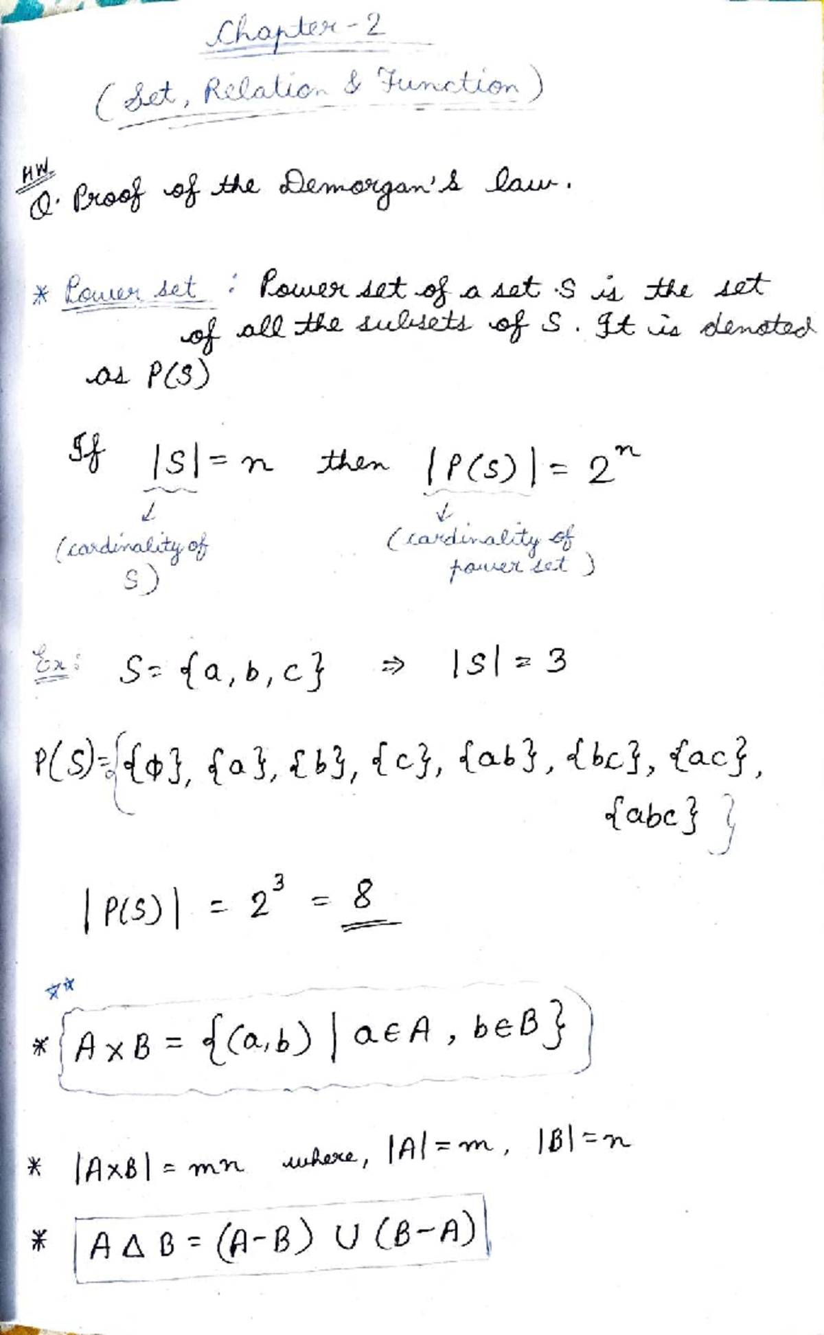 Chapter 2 Notes on Relations and Functions (DM) - Studocu