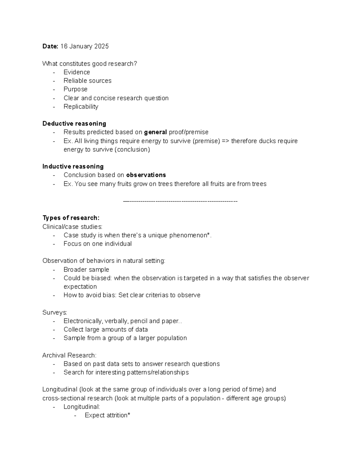 PSY105 Week 2 Lecture Notes on Research Methods and Reasoning - Studocu
