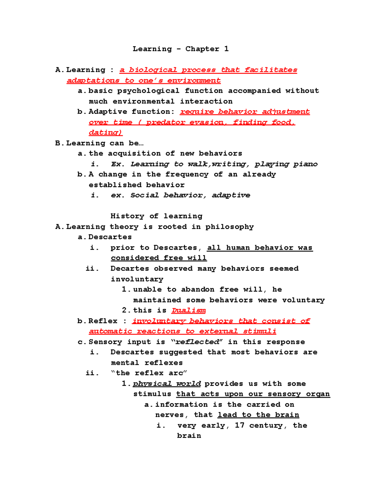 Learning Exam 1 - Lecture Notes on Learning Theory Concepts - Studocu