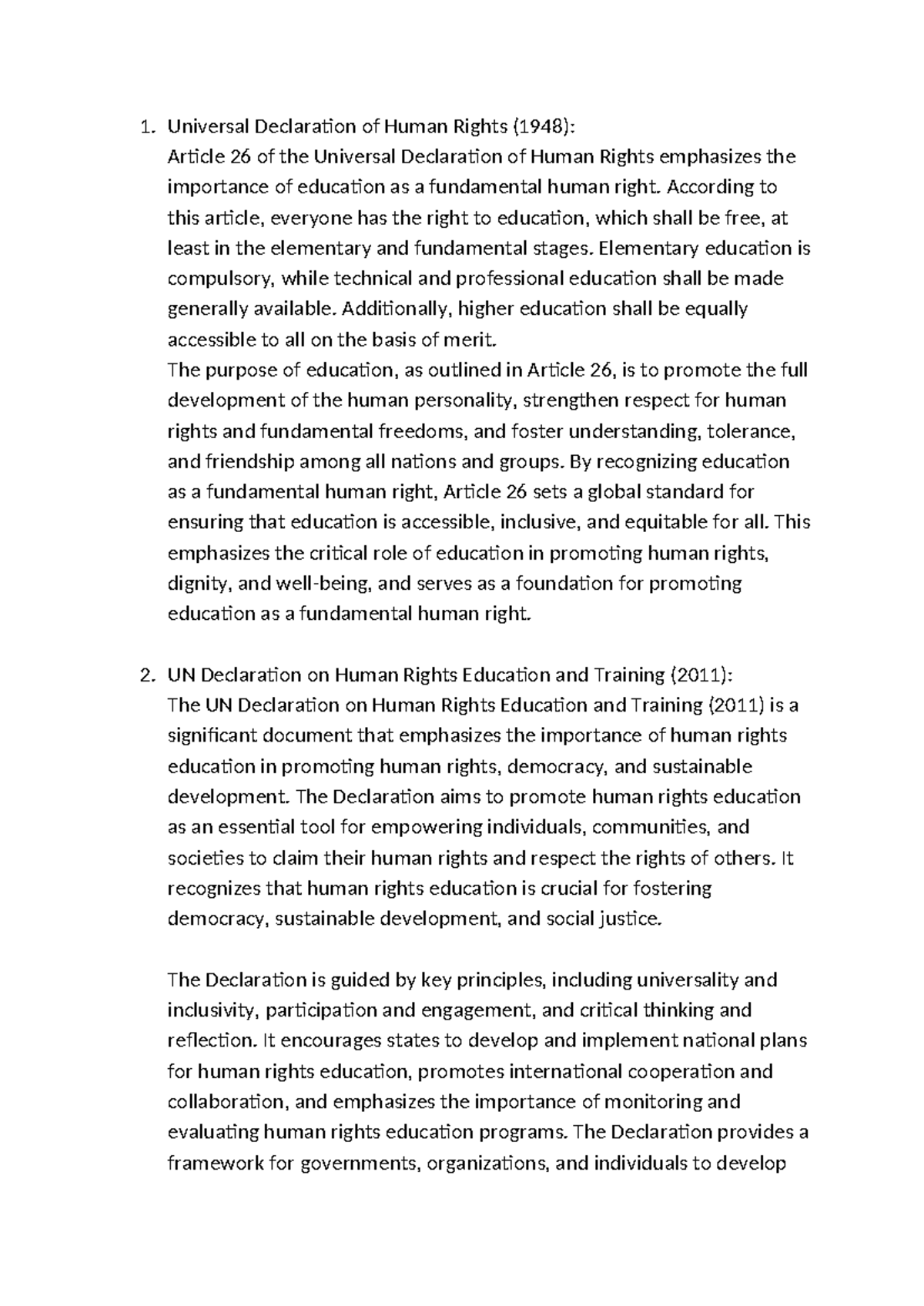 Universal Declaration of Human Rights - According to this article ...