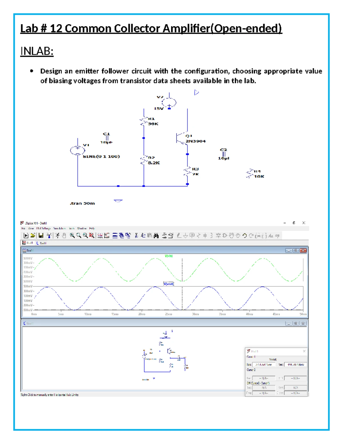 Lab 4: Common Source Configuration & Multistage Amplifier Analysis ...