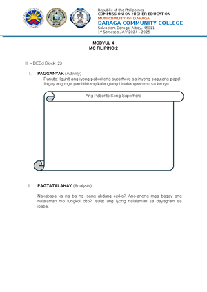 PROF-ED-9 - Assessment - Topic Learning Outcomes LESSON 1 Unit 1 ...