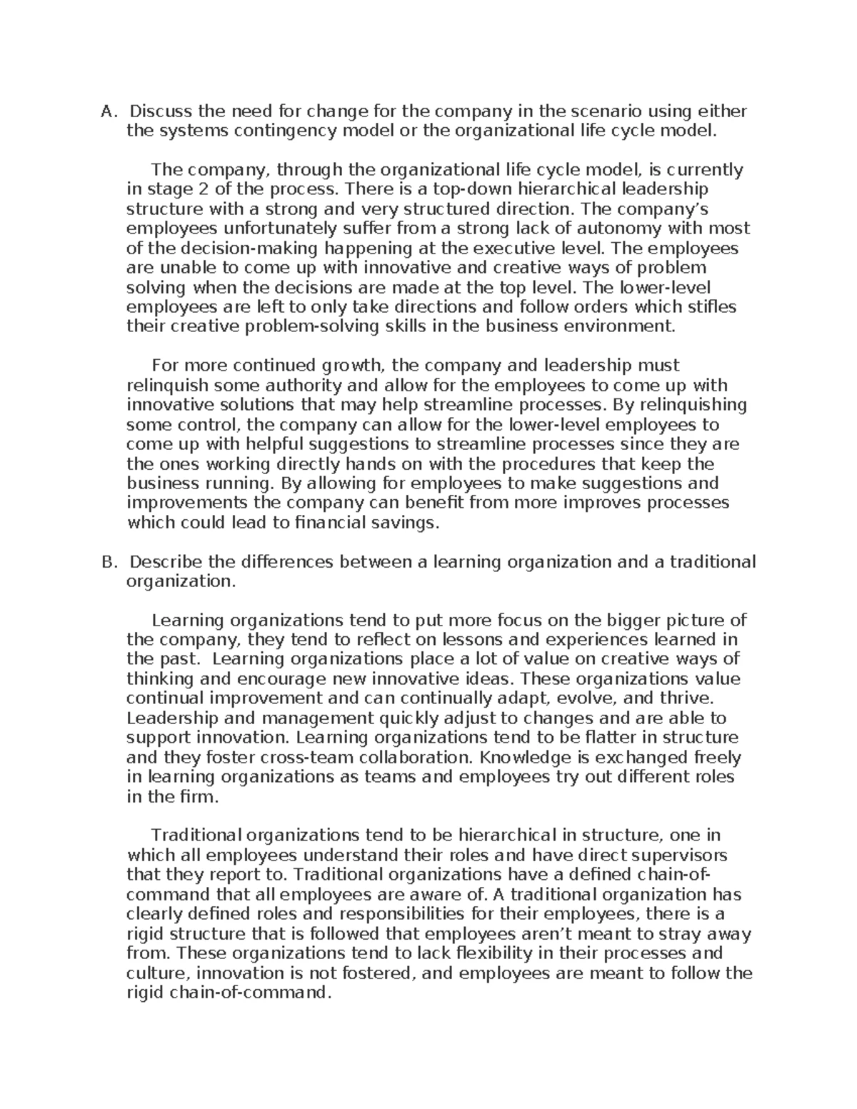 NJP1 Task 1 Evaluation Report: Change Management Overview - Studocu