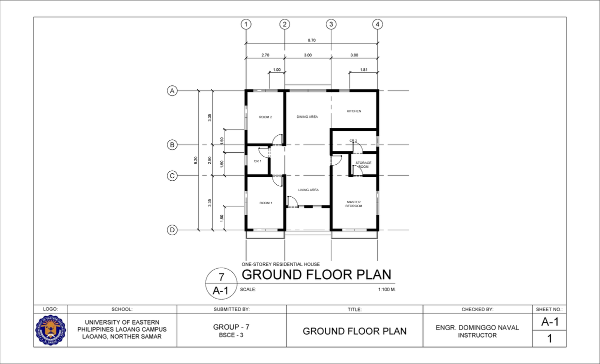 1 Ground Floor PLAN - qwerty - D C B A 1 2 4 3 8. 3. 2. 3. 9. 3 2 3. 1 ...