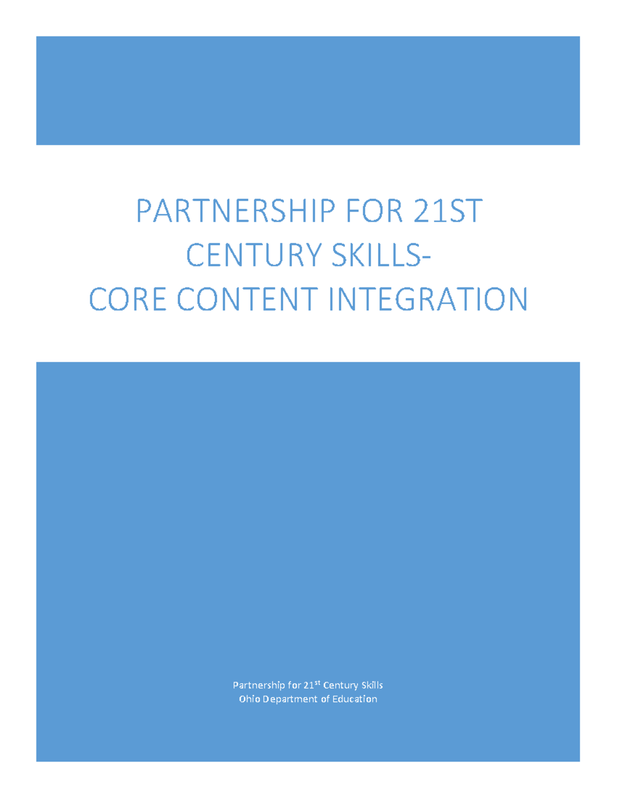 P21 Framework for 21st Century Learning: Key Skills and Concepts - Studocu