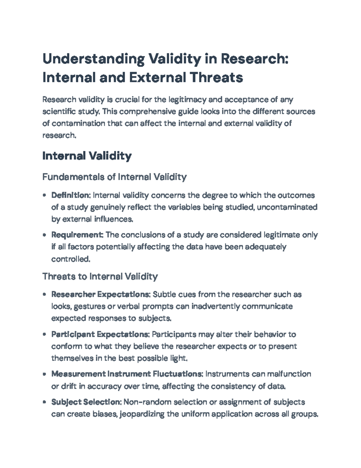Understanding Internal and External Validity in Research Analysis ...