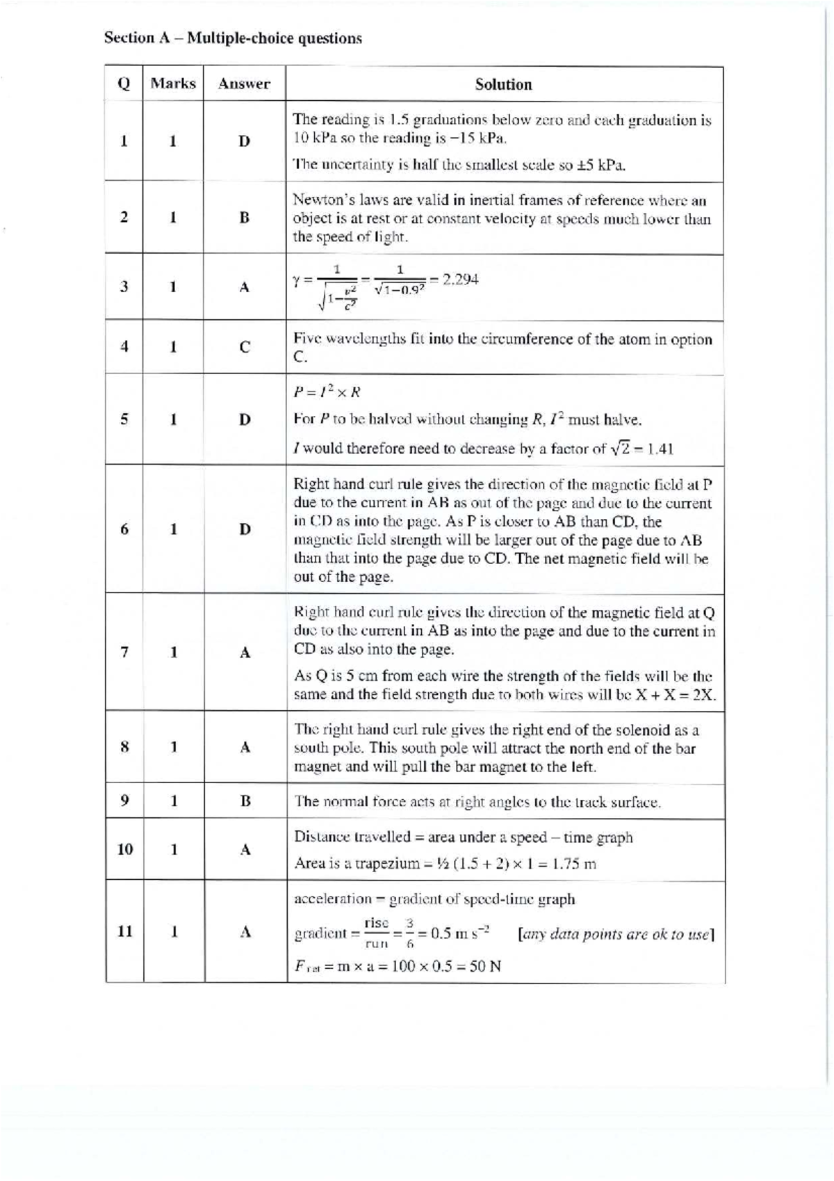 Units 3 & 4 Physics Practice Exam Solutions 2024 - Studocu